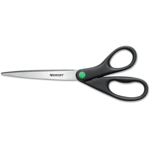 Kleenearth Scissors, 9" Long, 3.75" Cut Length, Straight Black Handle