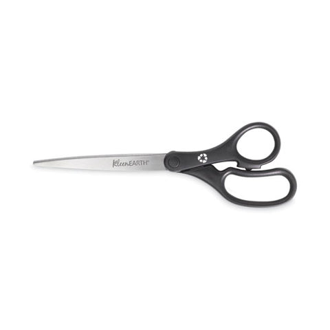 Kleenearth Basic Plastic Handle Scissors, 9" Long, 4.25" Cut Length, Straight Black Handle