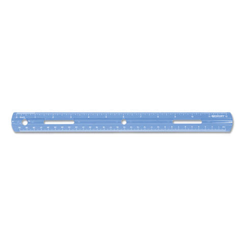 Plastic Ruler, Standard/metric, 12" (30 Cm) Long, Assorted Translucent Colors