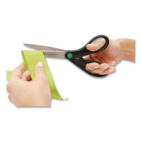 Kleenearth Scissors, 8" Long, 3.25" Cut Length, Straight Black Handle, 120/carton