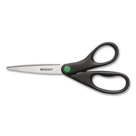 Kleenearth Scissors, 8" Long, 3.25" Cut Length, Straight Black Handle, 120/carton