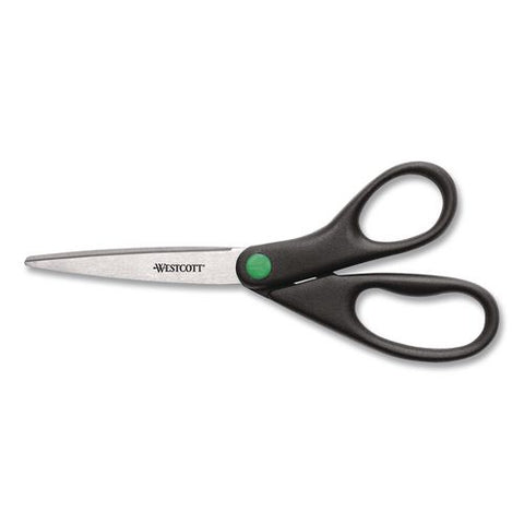 Kleenearth Scissors, 8" Long, 3.25" Cut Length, Straight Black Handle, 120/carton