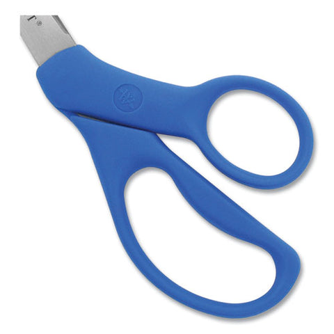 Preferred Line Stainless Steel Scissors, 8" Long, 3.5" Cut Length, Offset Blue Handle