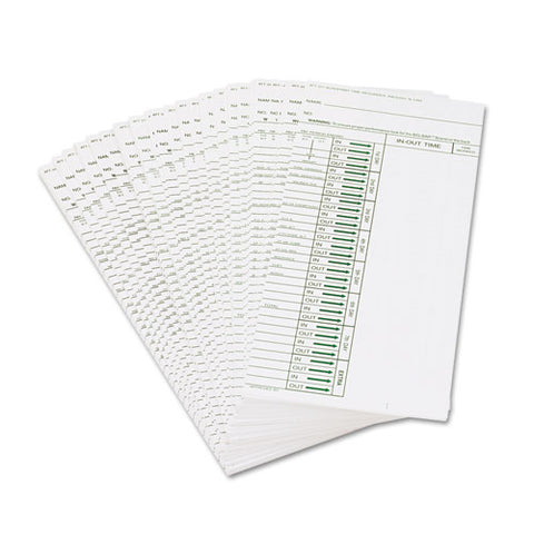 Time Clock Cards For Acroprint Att310, One Side, 4 X 10, 200/pack