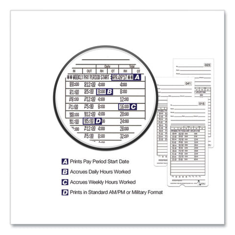 Atr480 Time Clock And Accessories Bundle, Digital Display, White/charcoal