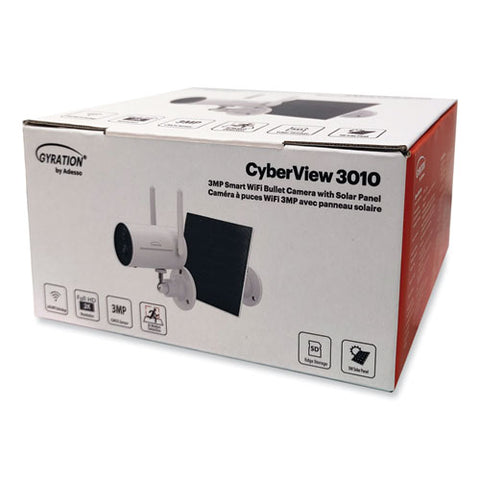 Cyberview 3010 3mp Smart Wifi Bullet Camera With Solar Panel, 2304 X 1296 Pixels