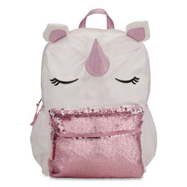 Adorable Unicorn Backpack, 12 X 5 X 16, White/pink