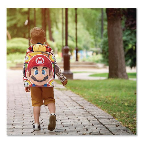 Super Mario Backpack, 12 X 5 X 16, Multicolor