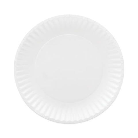 Coated Paper Plates, 6" Dia, White, 100/pack, 12 Packs/carton