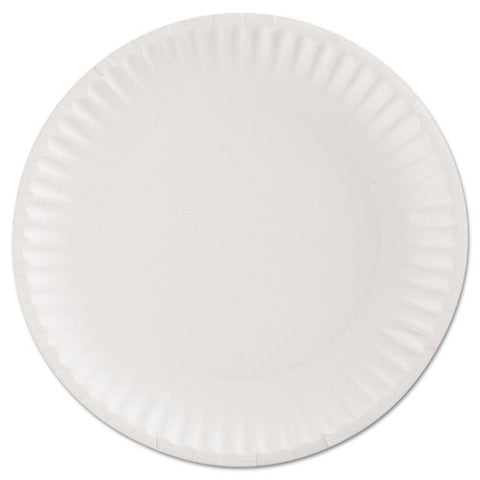 Gold Label Coated Paper Plates, 9" Dia, White, 100/pack, 10 Packs/carton