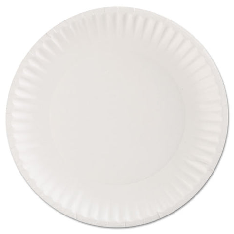 Paper Plates, 9" Dia, White, 100/pack