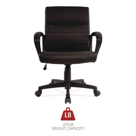 Alera Breich Series Manager Chair, Supports Up To 275 Lbs, 16.73" To 20.39" Seat Height, Black Seat/back, Black Base