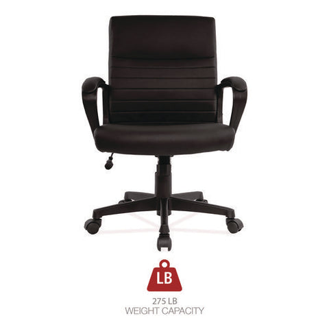 Alera Breich Series Manager Chair, Supports Up To 275 Lbs, 16.73" To 20.39" Seat Height, Black Seat/back, Black Base