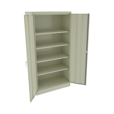 Assembled 72" High Heavy-duty Welded Storage Cabinet, Four Adjustable Shelves, 36w X 18d, Putty