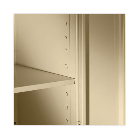 Assembled 72" High Heavy-duty Welded Storage Cabinet, Four Adjustable Shelves, 36w X 18d, Putty