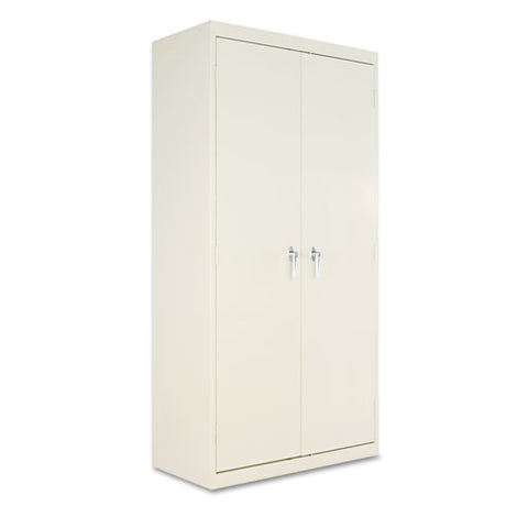 Assembled 72" High Heavy-duty Welded Storage Cabinet, Four Adjustable Shelves, 36w X 18d, Putty