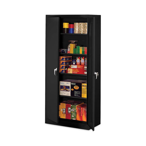 Assembled 78" High Heavy-duty Welded Storage Cabinet, Four Adjustable Shelves, 36w X 24d, Black