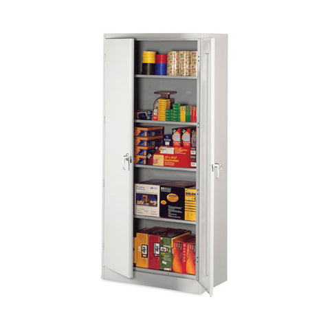 Assembled 78" High Heavy-duty Welded Storage Cabinet, Four Adjustable Shelves, 36w X 24d, Light Gray