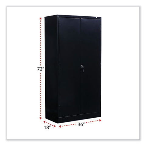 Standard Assembled Storage Cabinet, 36w X 18d X 72h, Black