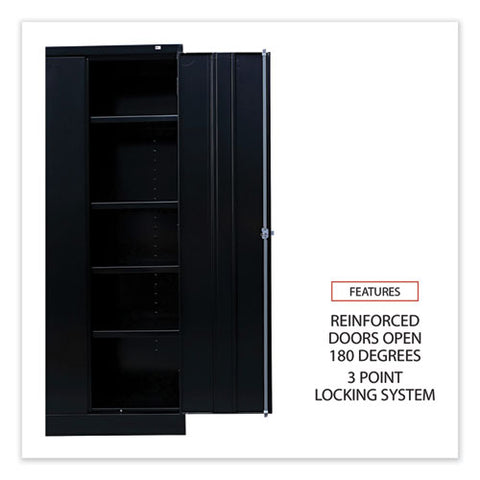 Standard Assembled Storage Cabinet, 36w X 18d X 72h, Black