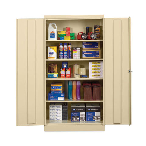 Standard Assembled Storage Cabinet, 36w X 18d X 72h, Putty