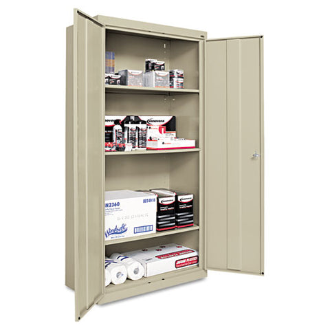 Standard Assembled Storage Cabinet, 36w X 18d X 72h, Putty