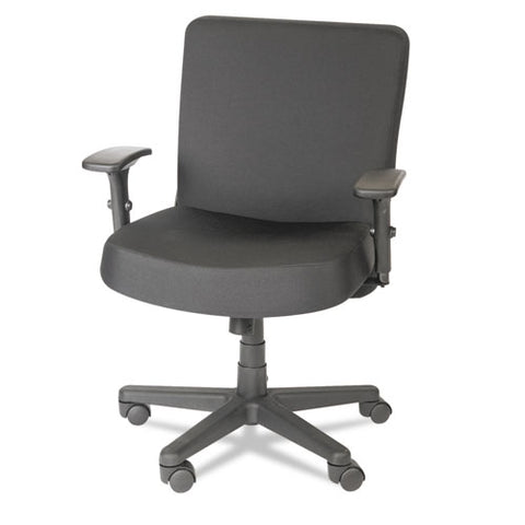 Alera Xl Series Big/tall Mid-back Task Chair, Supports Up To 500 Lb, 17.5" To 21" Seat Height, Black