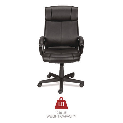 Alera Dalibor Series Manager Chair, Supports Up To 250 Lb, 17.5" To 21.3" Seat Height, Black Seat/back, Black Base