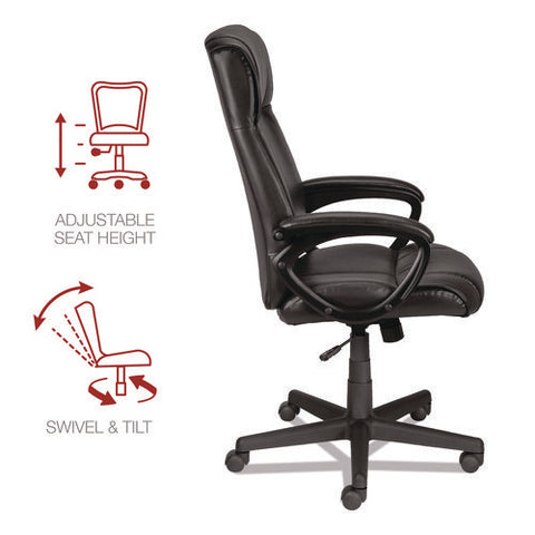 Alera Dalibor Series Manager Chair, Supports Up To 250 Lb, 17.5" To 21.3" Seat Height, Black Seat/back, Black Base