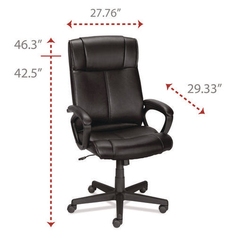 Alera Dalibor Series Manager Chair, Supports Up To 250 Lb, 17.5" To 21.3" Seat Height, Black Seat/back, Black Base