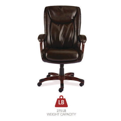 Alera Darnick Series Manager Chair, Supports Up To 275 Lbs, 17.13" To 20.12" Seat Height, Brown Seat/back, Brown Base