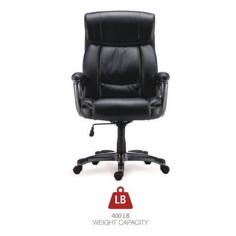 Alera Egino Big And Tall Chair, Supports Up To 400 Lb, Black Seat/back, Black Base