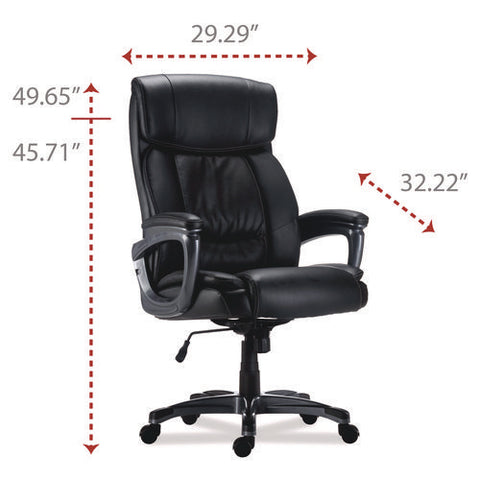 Alera Egino Big And Tall Chair, Supports Up To 400 Lb, Black Seat/back, Black Base