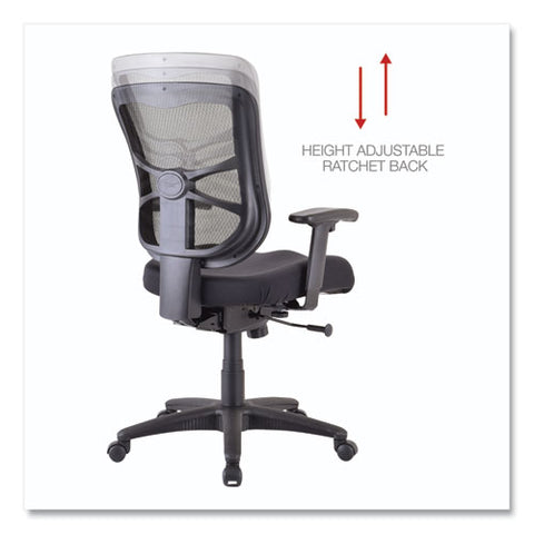 Alera Elusion Series Mesh Mid-back Swivel/tilt Chair, Supports Up To 275 Lb, 17.9" To 21.8" Seat Height, Black