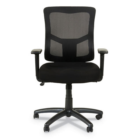 Alera Elusion Ii Series Mesh Mid-back Swivel/tilt Chair, Adjustable Arms, Supports 275lb, 17.51" To 21.06" Seat Height, Black