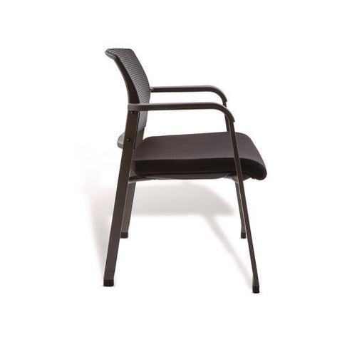 Elgar Fabric Guest Chair, 24.41 X 22.64 X 31.73, Black Seat, Black Back, Black Base