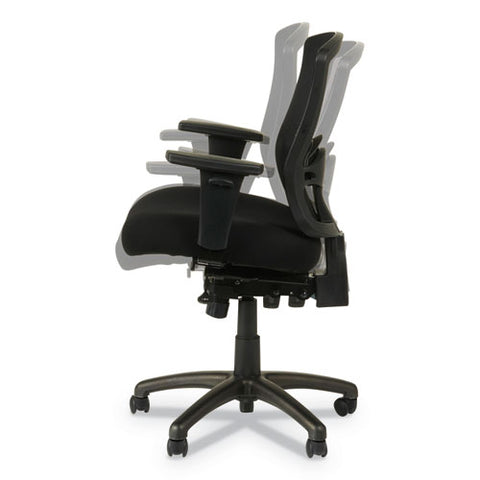 Alera Etros Series Mesh Mid-back Petite Multifunction Chair, Supports Up To 275 Lb, 17.16" To 20.86" Seat Height, Black