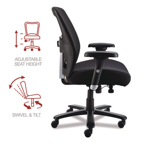 Alera Faseny Series Big And Tall Manager Chair, Supports Up To 400 Lbs, 17.48" To 21.73" Seat Height, Black Seat/back/base