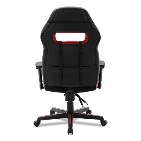 Racing Style Ergonomic Gaming Chair, Supports 275 Lb, 15.91" To 19.8" Seat Height, Black/red Trim Seat/back, Black/red Base