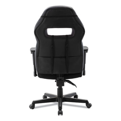 Racing Style Ergonomic Gaming Chair, Supports 275 Lb, 15.91" To 19.8" Seat Height, Black/gray Trim Seat/back, Black/gray Base