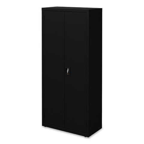 Economy Assembled Storage Cabinets, 3 Shelves, 30" X 15" X 66", Black