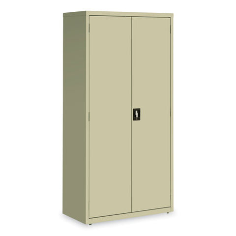 Economy Assembled Storage Cabinets, 5 Shelves, 36" X 18" X 72", Putty