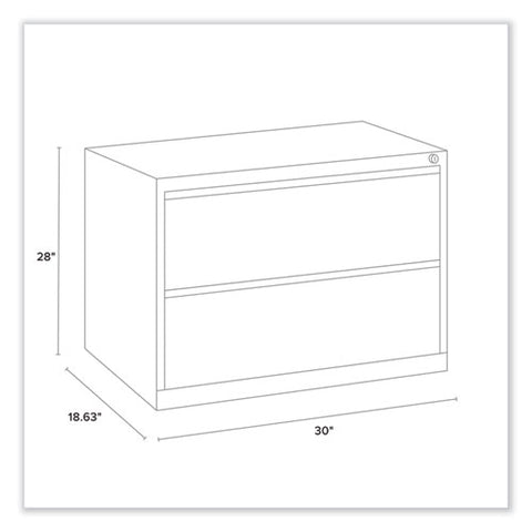 Lateral File, 2 Legal/letter-size File Drawers, Light Gray, 36" X 18.63" X 28"