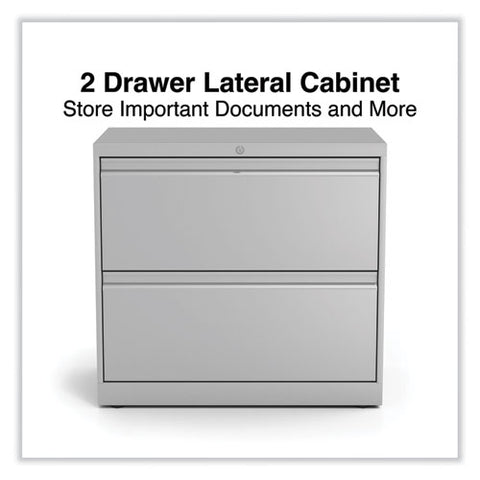 Lateral File, 2 Legal/letter-size File Drawers, Light Gray, 36" X 18.63" X 28"