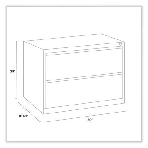 Lateral File, 2 Legal/letter-size File Drawers, Putty, 30" X 18.63" X 28"