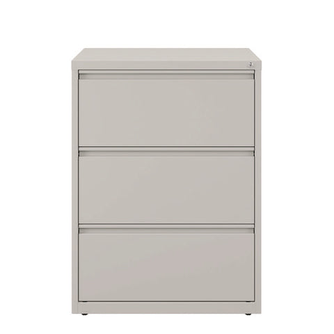 Lateral File, 3 Legal/letter-size File Drawers, Light Gray, 30" X 18.62" X 40.25"