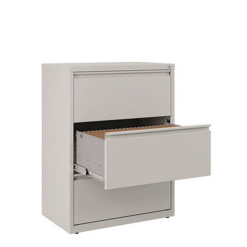 Lateral File, 3 Legal/letter-size File Drawers, Light Gray, 30" X 18.62" X 40.25"