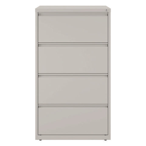 Lateral File, 4 Legal/letter-size File Drawers, Light Gray, 30" X 18.62" X 52.5"