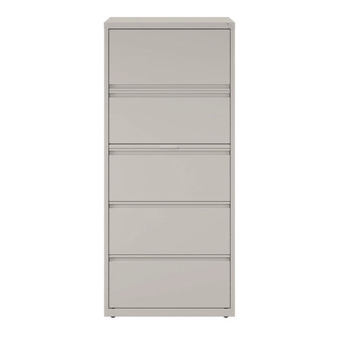 Lateral File, 5 Legal/letter-size File Drawers, Light Gray, 30" X 18.62" X 67.62"