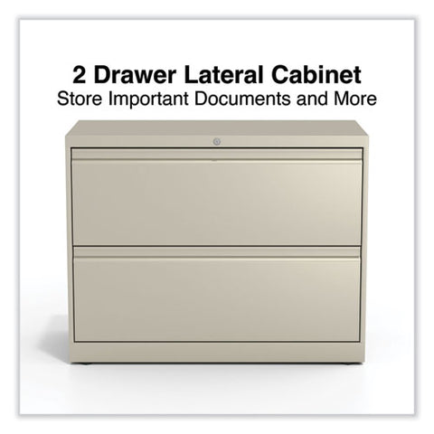 Lateral File, 2 Legal/letter-size File Drawers, Putty, 36" X 18.63" X 28"